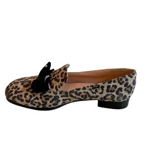 KATE SPADE 9M Daphne Leopard New Loafer Bow Comfort